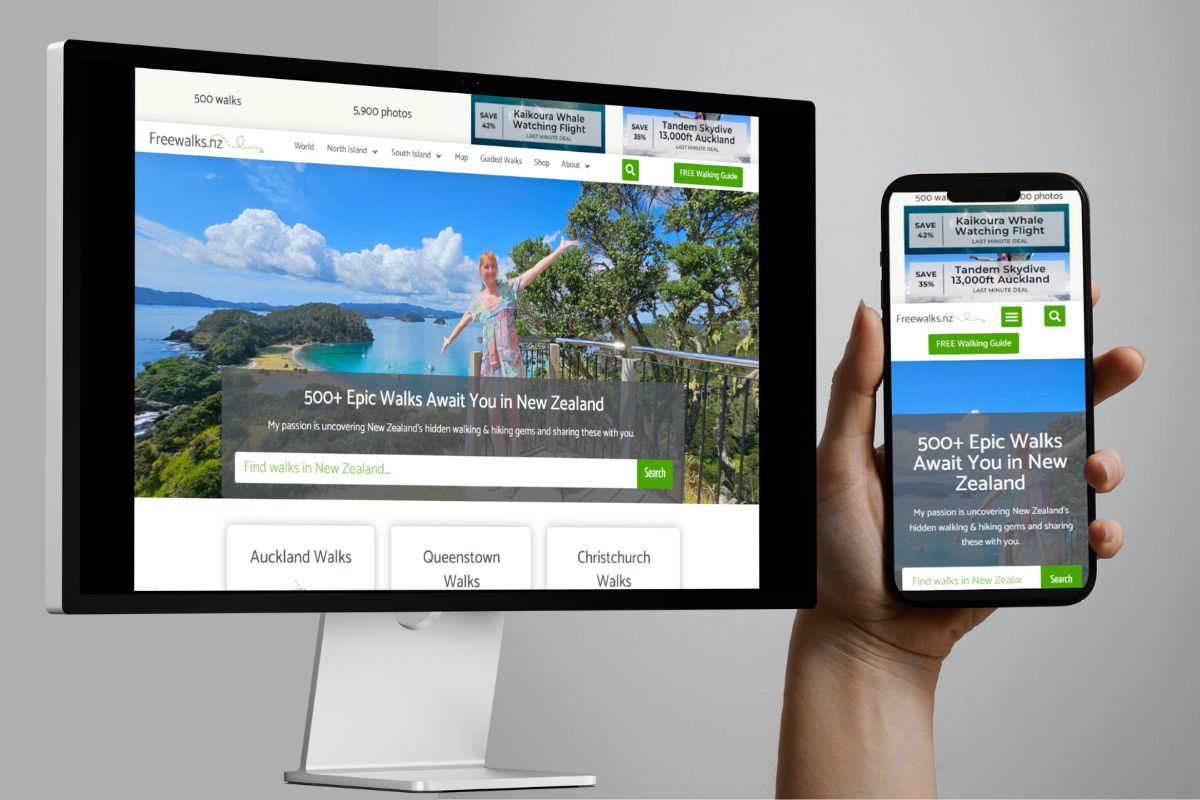 Freewalks.nz Build with Elementor